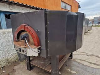 Φούρνος πίτσας αερίου και ξύλου με βάση