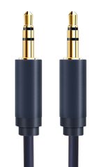 CABLETIME καλώδιο ήχου 3.5mm CT-AV301-H11G, gold plated, 1m, μπλε