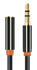 CABLETIME καλώδιο προέκτασης ήχου 3.5mm CT-AV311-P11FG, gold plated, 1.5m, μαύρο