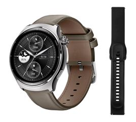 MIBRO smartwatch Lite 3 Pro με 2x λουράκια, heart rate, 1.32" AMOLED, GPS, 5 ATM, γκρι/καφέ