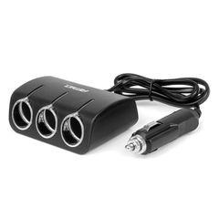 Amio - ΑΝΤΑΠΤΟΡΑΣ ΑΝΑΠΤΗΡΑ 12/24V 120W ΜΑΥΡΟΣ/3 ΘΕΣΕΙΣ/ΚΑΛΩΔΙΟ 80cm - 1 Τεμ. (04359/AM)