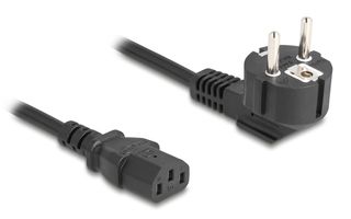 DELOCK καλώδιο τροφοδοσίας 81299, 3x 0.75mm², 1m, μαύρο
