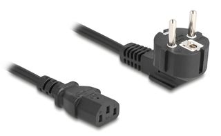 DELOCK καλώδιο τροφοδοσίας 81326, 3x 0.75mm², 2m, μαύρο