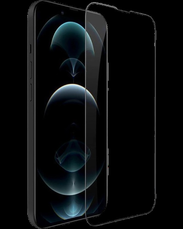 Full Glue Tempered Glass 5D for iPhone 16 Plus black frame