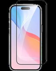 Full Glue Tempered Glass 5D for iPhone 16 black frame