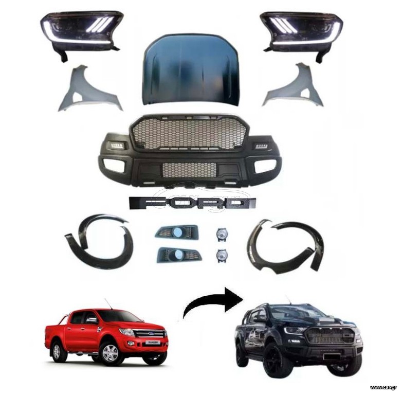 Car.gr - Body kit Ford Ranger T6 2012-2015 Upgrade to Raptor Extreme