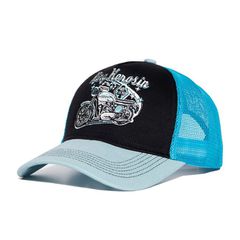 King Kerosin Καπέλο γαλάζιο/μαύρο με κέντημα | King Kerosin Acer Recer cap black/blue | KKI3C001-224
