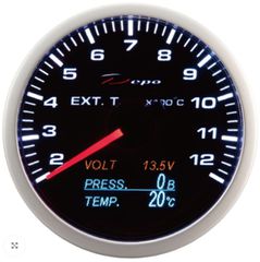 Πολυόργανο Πυρόμετρο 60mm με Volt,Πίεση και Θερμοκρασία