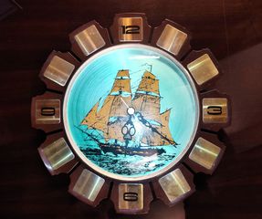 Ρολόι Τοίχου Συλλεκτικό 1960 Ιστιοπλοϊκό Μεταλλικό 30cm