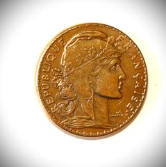 Κρεμαστό μενταγιόν κολιέ Κοκοράκι 20F φράνγκα Γαλλίας Λίρα επίχρυση 24Κ αλυσίδα-thumb-15