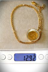 Κρεμαστό μενταγιόν κολιέ Ναπολέων  φράνγκα Γαλλίας Λίρα επίχρυση 24Κ αλυσίδα-thumb-23