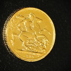 Κρεμαστό μενταγιόν κολιέ Edward Εδουάρδος Λίρα Αγγλίας επίχρυση 24Κ αλυσίδα-thumb-5