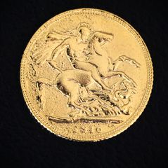 Κρεμαστό μενταγιόν κολιέ Edward Εδουάρδος Λίρα Αγγλίας επίχρυση 24Κ αλυσίδα-thumb-7