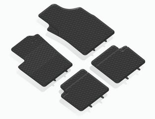 Λαστιχένια Πατάκια Geyer & Hosaja Για Ford Ka 2008-2016, Fiat 500 2007-2024 , Fiat Panda II 2003-2012 4 Τεμάχια Μαύρα 919/4C