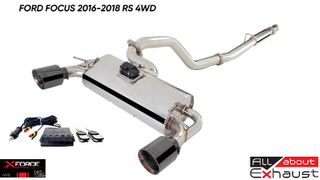 Σύστημα Εξάτμισης της X-Force με κλαπέ Varex και απολήξεις για FORD FOCUS 2016-2018 RS 4WD