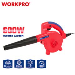 Ηλεκτρικός Φυσητήρας-Απορροφητήρας 600W (Profi) - 2 σε 1, Ρυθμιζόμενος, με Σάκο Σκόνης WORKPRO WP476002CE
