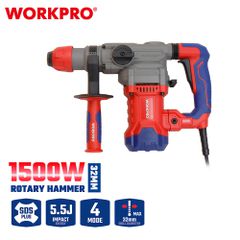 Σκαπτικό Περιστροφικό Πιστολέτο 1500W SDS PLUS (Profi) - 4 Λειτουργίες, 5.5 Joule WORKPRO WP470401CE