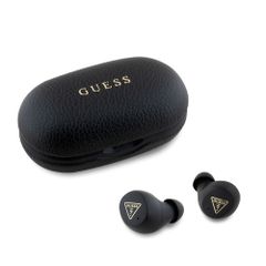 Guess Grained Printed Classic Logo True Wireless ENC Earphones Black - GUTWSPGTSPSK