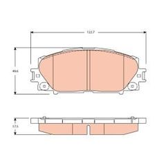 ΤΑΚΑΚΙΑ ΣΕΤ ΕΜΠΡΟΣ TOYOTA YARIS-IQ-PRIUS AKEBONO SYSTEM
