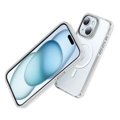 Θήκη Hoco Magnetic Premium Series Anti-Drop Magnetic Mag-charge για Apple iPhone 15 Plus Διάφανη Γκρι