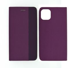 Θήκη Book Ancus Magnetic Canvas για Apple iPhone 11 Pro TPU Μωβ