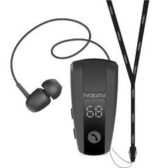 Bluetooth Hands Free Noozy Roller BH69 V.5.2 με LED Οθόνη Δόνηση και Strap Λαιμού Multi Pairing Μαύρο με 11 Ώρες Λειτουργίας