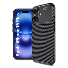 Θήκη Ancus AutoFocus Carbon Fiber για Apple iPhone 16 Plus Μαύρη