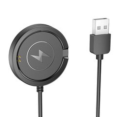 Ασύρματος Φορτιστής για Hoco Y22 Smartwatch με καλώδιο 60cm Μαύρος
