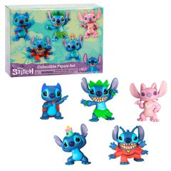 Disney Stitch pack 5 figures 7cm-thumb-1