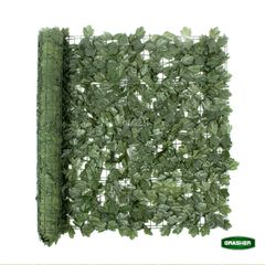 Συνθετική Φυλλωσιά με Πλέγμα Πλαστικό 1,5x3m GRASHER GD1503 - Πράσινο Σκούρο