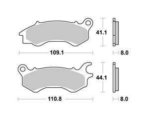 ΤΑΚΑΚΙΑ SBS 235HM SFA709 STD FR DY125RS 13-21,VIESTE125,DAYTONA/SPRINTER125