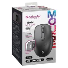 MOUSE DEFENDER FEAM MM-296 RF SILENT BLACK-thumb-2