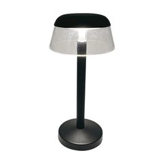 V-TAC LED Επιτραπέζιο Φωτιστικό 3W Μαύρο Χρώμα επαναφορτιζόμενο με USB C Touch Dimmable CCT 3in1