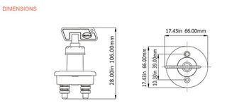 ΔΙΑΚΟΠΤΗΣ ΜΠΑΤΑΡΙΑΣ SEAFLO MASTER SWITCH ΜΕ ΚΛΕΙΔΙ 1000Α-thumb-2
