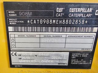 Φορτωτής Με Λάστιχα CAT 2018 908M + ΠΙΡΟΥΝΙΑ ΜΕ ΠΙΝΑΚΙΔΕΣ!-thumb-5
