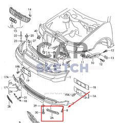 Audi A3 8L Facelift Δεξιά Γρίλια Μπροστινού Προφυλακτήρα * 8L0 807 490 C *-thumb-6