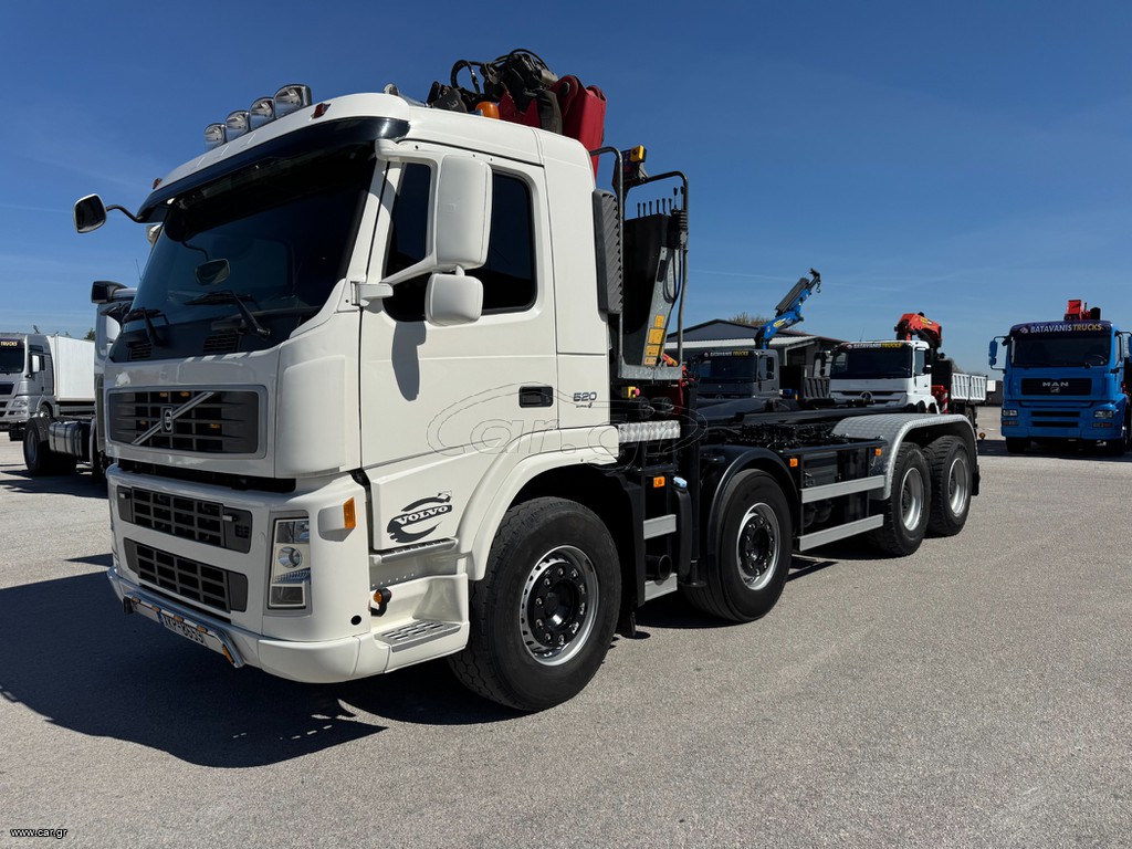 Ανατρεπόμενο Για Containers Με Βραχίονες Volvo 2007 FM 520 EURO 4 8X4