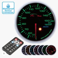 Θερμοκρασία Λαδιού 60mm με REMOTE CONTROLLER με WARNING / PEAK