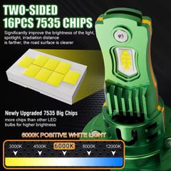 800W H7 2x LED CANBUS Λάμπες Προβολέων 7535 CSP Chip