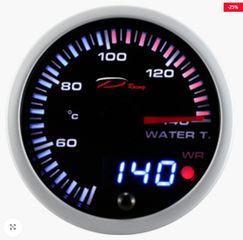 Θερμοκρασία Νερού 60mm LED με WARNING/Διπλός Φωτισμός