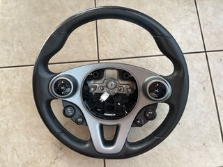 ΔΕΡΜΑΤΙΝΟ ΤΙΜΟΝΙ ΜΕ ΧΕΙΡΙΣΤΗΡΙΑ ΚΑΙ CRUISE CONTROL SMART FORFOUR 453 2014-2020