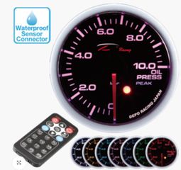 Πίεση Λαδιού 52mm με REMOTE CONTROLLER με WARNING / PEAK