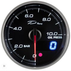 Πίεση Λαδιού 60mm με REMOTE CONTROLLER με WARNING / PEAK – LED