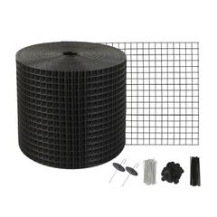 VEVOR 6 ιντσών x 100ft Solar Panel Bird Guard, Critter Guard Roll Kit με 60 τμχ συνδετήρες από κράμα αλουμινίου, προστατευτικό ηλιακού πάνελ με επίστρωση PVC ανθεκτική στη σκουριά, συρμάτινο πλέγμα 1/