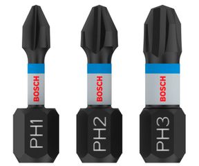ΜΥΤΕΣ ΣΕΤ PH1-2-3/25mm 3 ΤΕΜΑΧΙΑ IMPACT CONTROL PRO BOSCH 2608522470