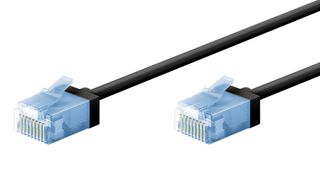 GOOBAY καλώδιο δικτύου 74238, CAT 6A U/UTP, ultra slim, copper, 500MHz, 3m, μαύρο