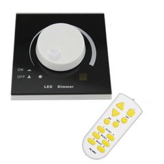 Ασύρματο LED Dimmer Τοίχου Μαύρο 220v (200w) Trailing Edge GloboStar 50050