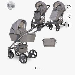 Lorelli Rimini Premium Ρυθμιζόμενο Καρότσι 2 σε 1 Kατάλληλο για Nεογέννητο Γκρι