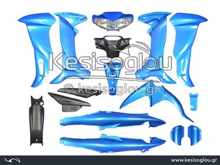 ΚΟΥΣΤΟΥΜΙ ΠΛΑΣΤΙΚΑ (KIT) ΜΕ ΦΑΝΑΡΙ YAMAHA  CRYPTON-R ( T 115 ) ΜΠΛΕ ΚΑΤΟΠΙΝ ΠΑΡΑΓΓΕΛΙΑΣ