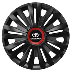 Carro 240949 Τάσια Τροχών Αυτοκινήτου 14" Torino RR Μαύρο CBX Με Σήμα Daewoo 4 Τεμάχια